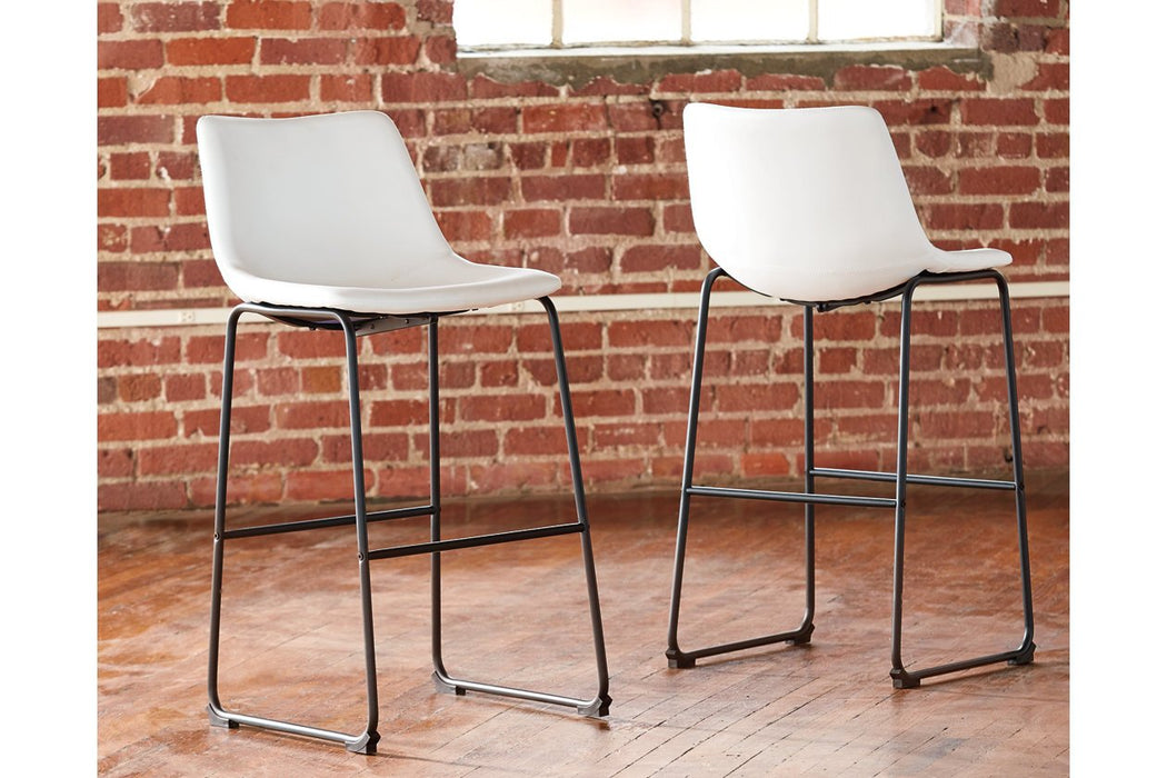 Centiar White Pub Height Bar Stool - Lara Furniture