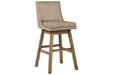 Tallenger Beige Bar Height Bar Stool (Set of 2) - Lara Furniture