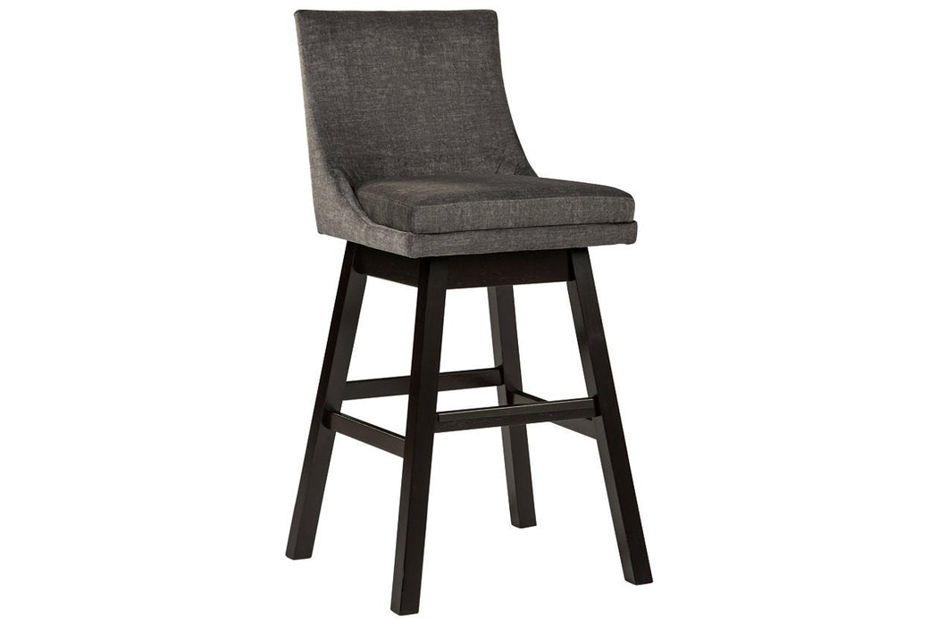 Tallenger Dark Gray Bar Height Bar Stool (Set of 2) - Lara Furniture