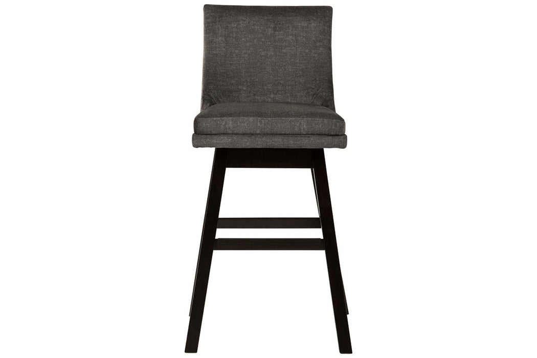 Tallenger Dark Gray Bar Height Bar Stool (Set of 2) - Lara Furniture