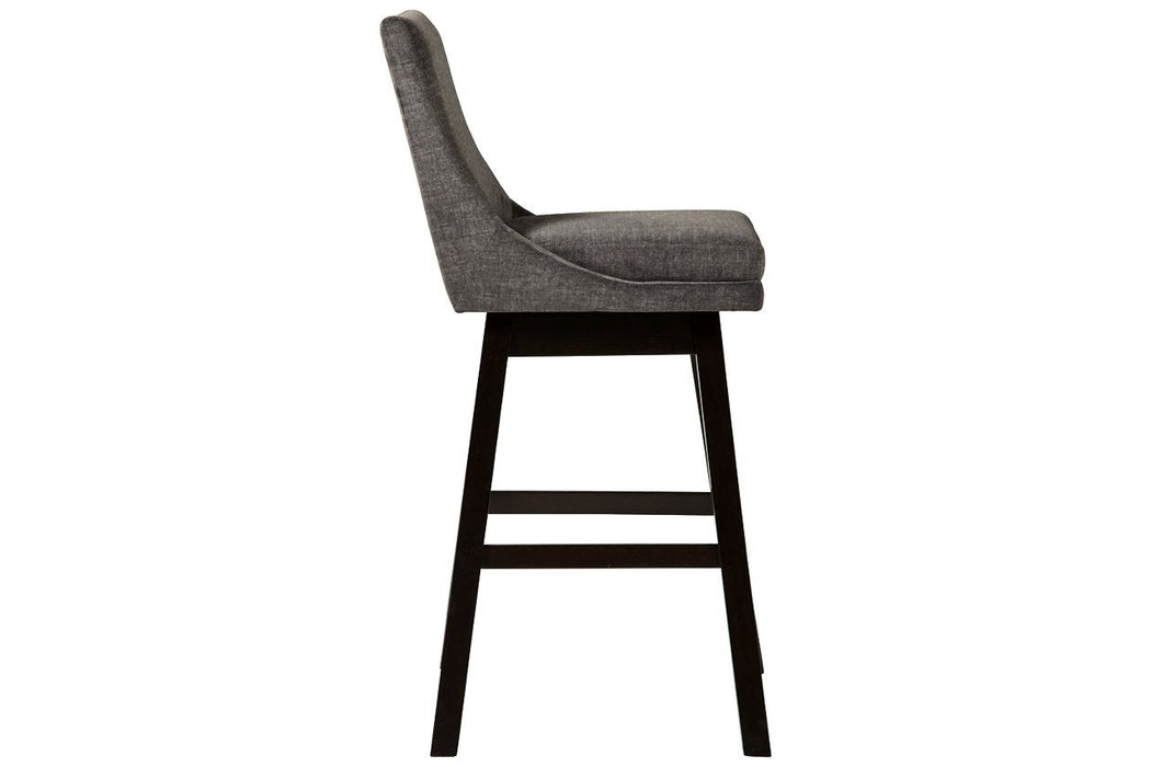 Tallenger Dark Gray Bar Height Bar Stool (Set of 2) - Lara Furniture