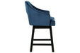 Tallenger Blue/Dark Brown Counter Height Bar Stool (Set of 2) - Lara Furniture