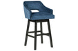 Tallenger Blue/Dark Brown Bar Height Bar Stool (Set of 2) - Lara Furniture