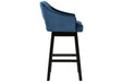 Tallenger Blue/Dark Brown Bar Height Bar Stool (Set of 2) - Lara Furniture