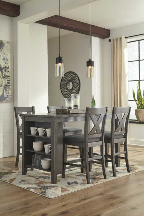 Caitbrook Gray Counter Height Set - Lara Furniture