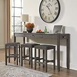 Caitbrook Gray Counter Height Dining Table and Bar Stools (Set of 3) - Lara Furniture