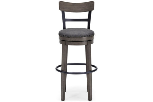 Caitbrook Gray Bar Height Bar Stool - Lara Furniture