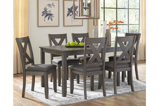 Caitbrook Gray Dining Table and Chairs (Set of 7) - Lara Furniture