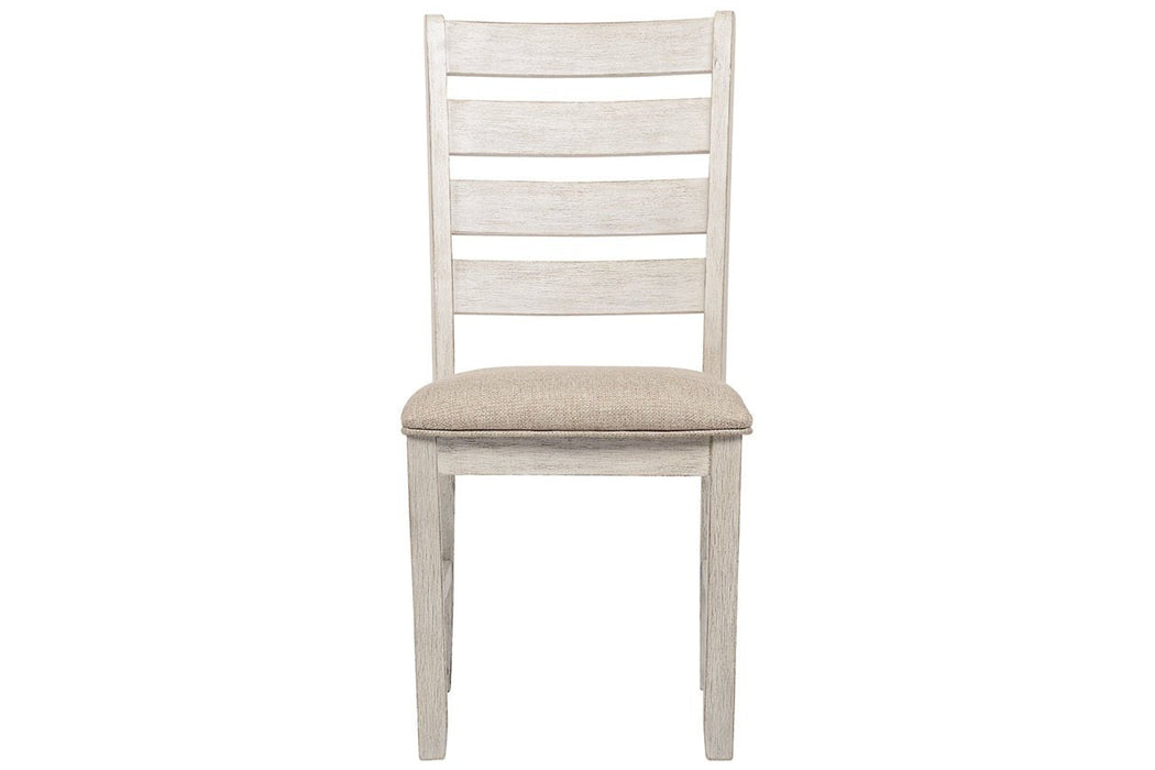 Skempton White/Light Brown Dining Chair (Set of 2) - Lara Furniture