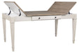 Skempton White/Light Brown Dining Table - Lara Furniture