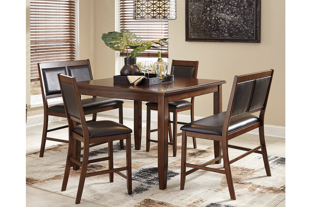 Meredy Brown Counter Height Dining Table and Bar Stools (Set of 5) - Lara Furniture