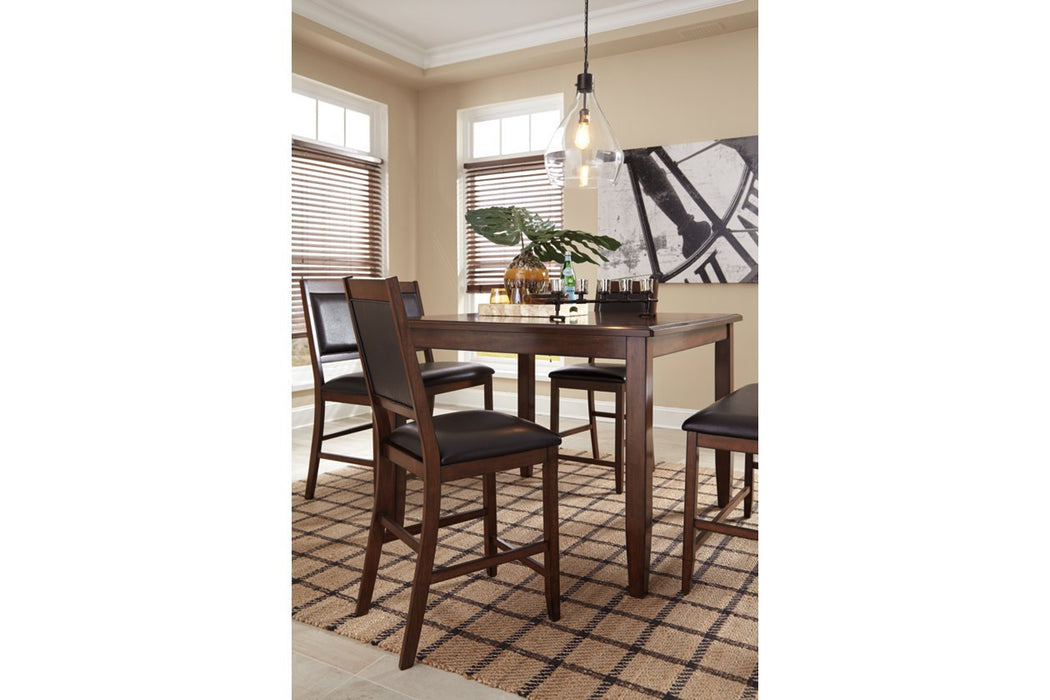 Meredy Brown Counter Height Dining Table and Bar Stools (Set of 5) - Lara Furniture