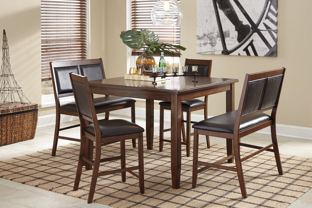 Meredy Brown Counter Height Dining Table and Bar Stools (Set of 5) - Lara Furniture