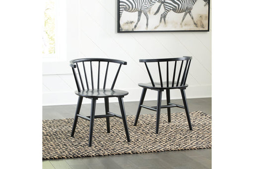 Otaska Black Dining Chair (Set of 2) - Lara Furniture