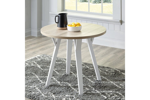 Grannen White/Natural Dining Table - Lara Furniture