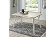 Grannen White/Natural Dining Table - Lara Furniture