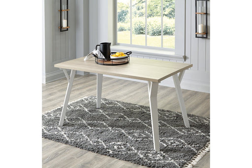 Grannen White/Natural Dining Table - Lara Furniture