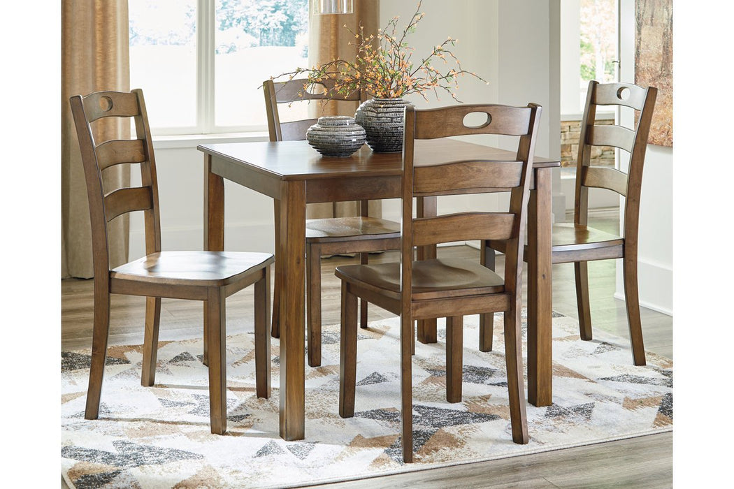 Hazelteen Medium Brown Dining Table and Chairs (Set of 5) - Lara Furniture