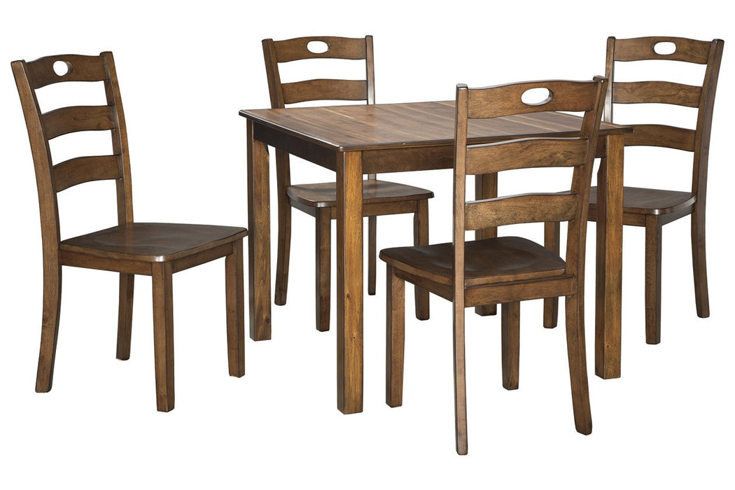 Hazelteen Medium Brown Dining Table and Chairs (Set of 5) - Lara Furniture