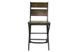 Kavara Medium Brown Counter Height Bar Stool (Set of 2) - Lara Furniture