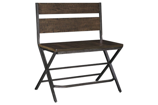 Kavara Medium Brown Counter Height Double Bar Stool - Lara Furniture