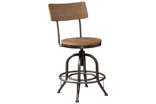 Pinnadel Light Brown Counter Height Bar Stool - Lara Furniture