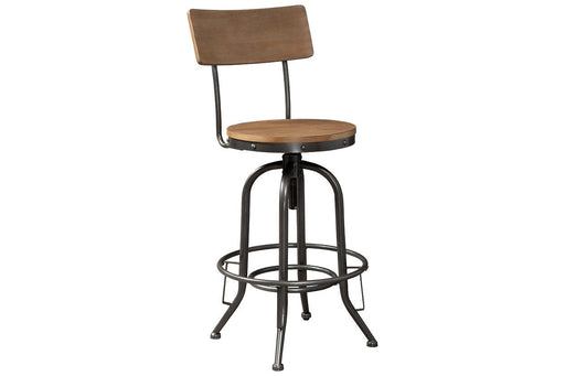 Pinnadel Light Brown Pub Height Bar Stool - Lara Furniture