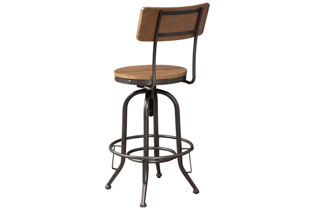 Pinnadel Light Brown Pub Height Bar Stool - Lara Furniture