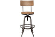 Pinnadel Light Brown Pub Height Bar Stool - Lara Furniture