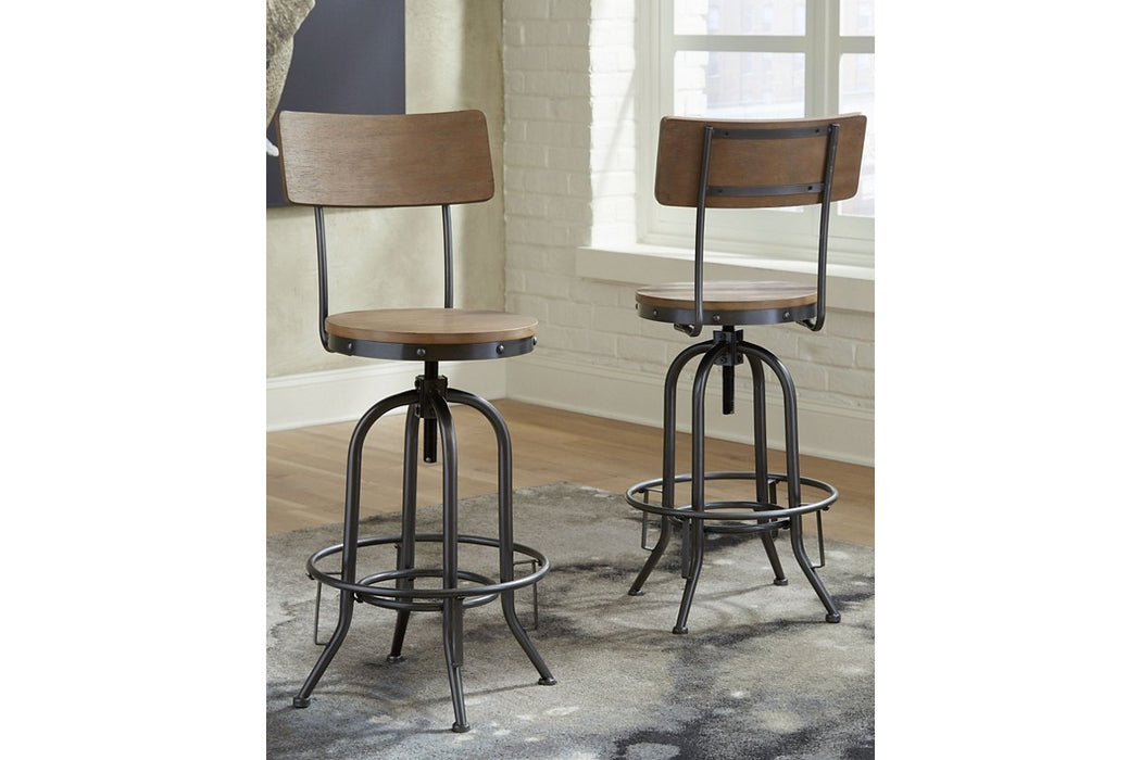 Pinnadel Light Brown Pub Height Bar Stool - Lara Furniture