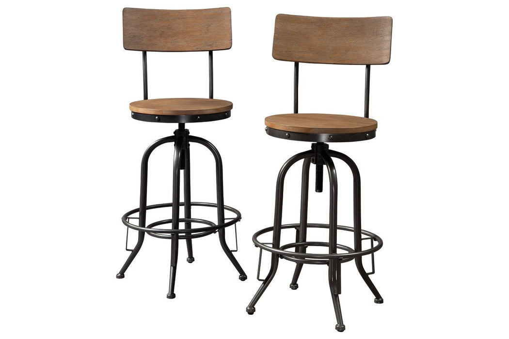 Pinnadel Light Brown Pub Height Bar Stool - Lara Furniture