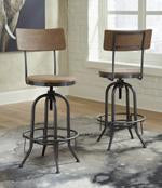 Pinnadel Light Brown Pub Height Bar Stool - Lara Furniture