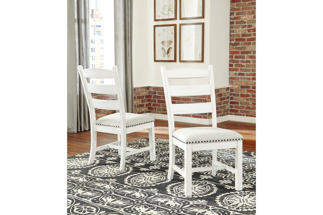 Valebeck Beige/White Dining Chair (Set of 2) - Lara Furniture
