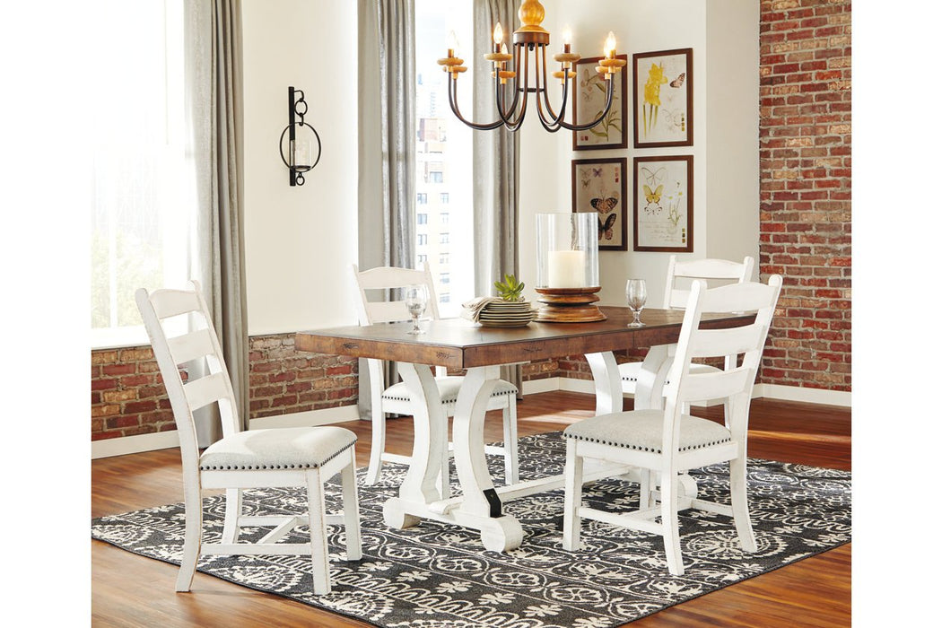 Valebeck White/Brown Dining Table - Lara Furniture