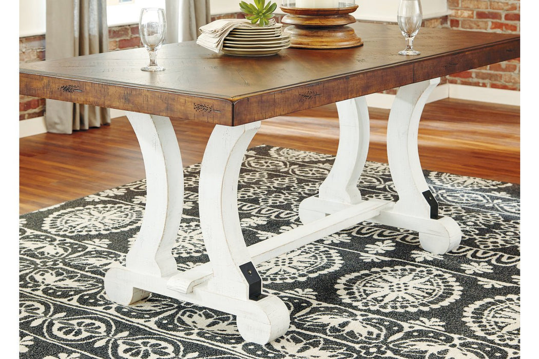 Valebeck White/Brown Dining Table - Lara Furniture