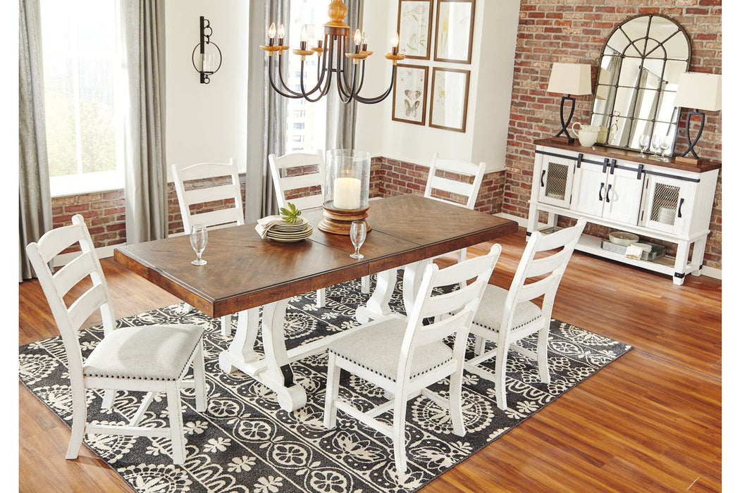 Valebeck White/Brown Dining Table - Lara Furniture