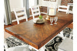 Valebeck White/Brown Dining Table - Lara Furniture
