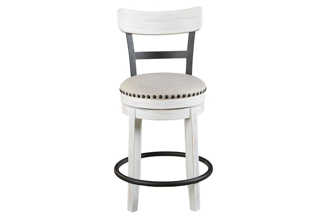 Valebeck White Counter Height Bar Stool - Lara Furniture