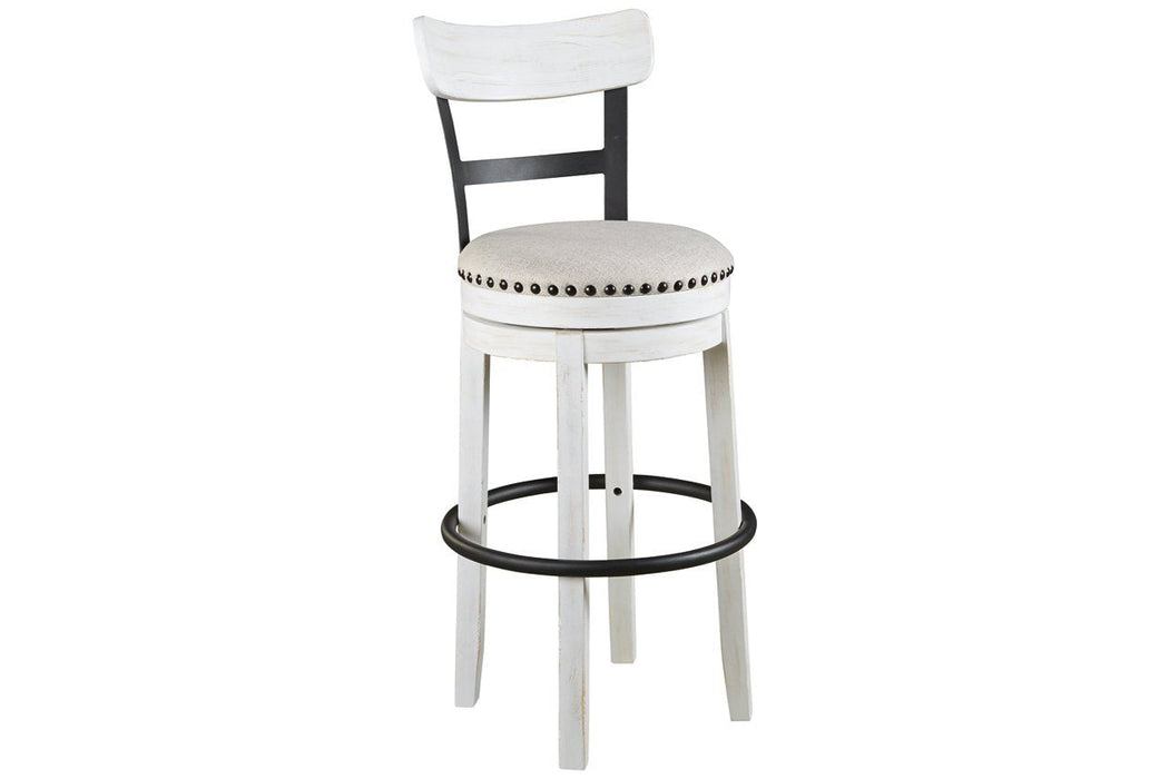 Valebeck White Bar Height Bar Stool - Lara Furniture