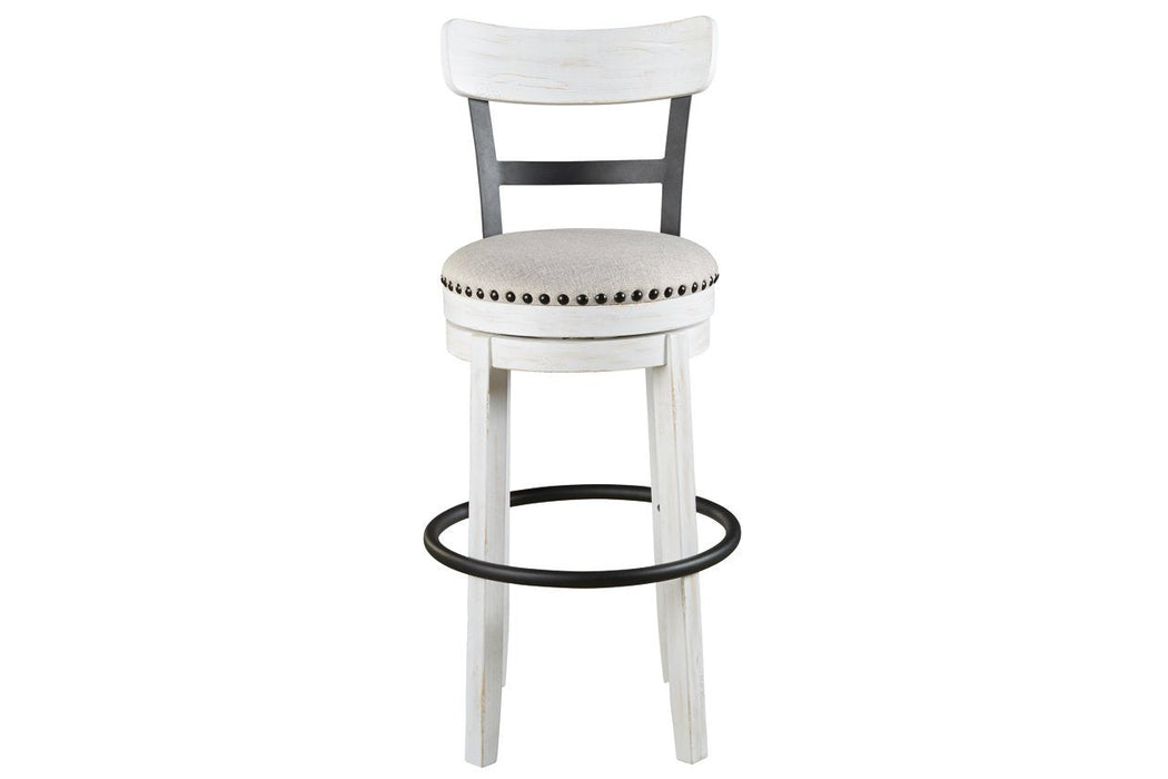 Valebeck White Bar Height Bar Stool - Lara Furniture