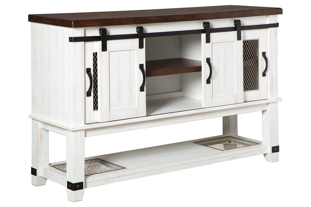 Valebeck White/Brown Dining Server - Lara Furniture