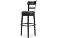 Valebeck Black Bar Height Bar Stool - Lara Furniture