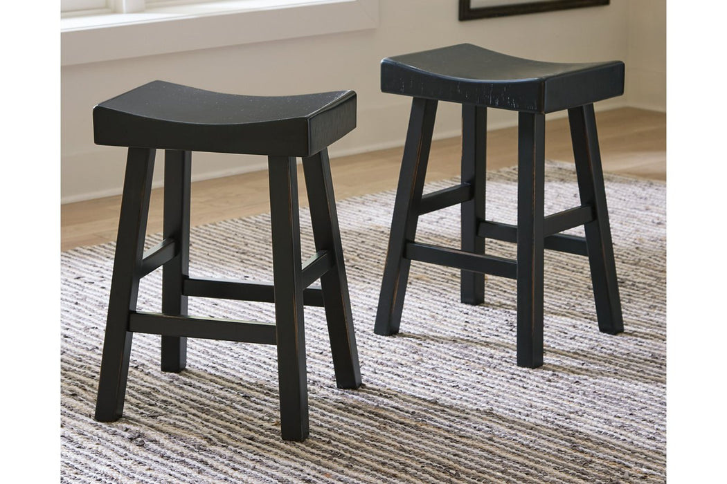 Glosco Black Counter Height Bar Stool (Set of 2) - Lara Furniture