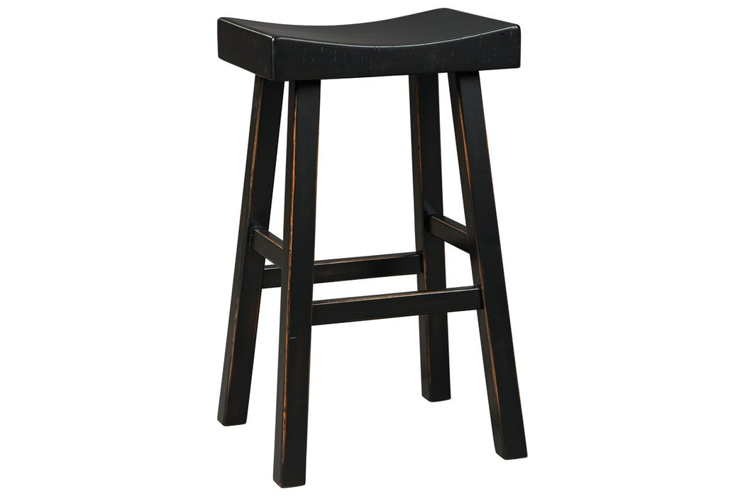 Glosco Black Pub Height Bar Stool (Set of 2) - Lara Furniture