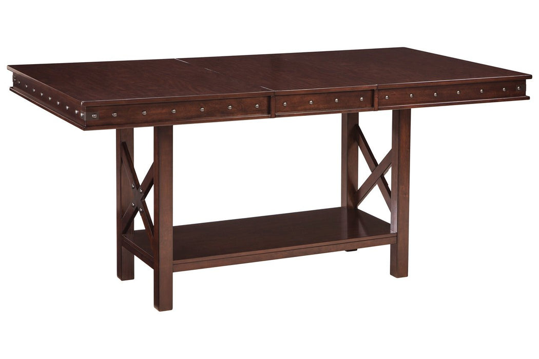 Collenburg Dark Brown Counter Height Dining Extension Table - Lara Furniture