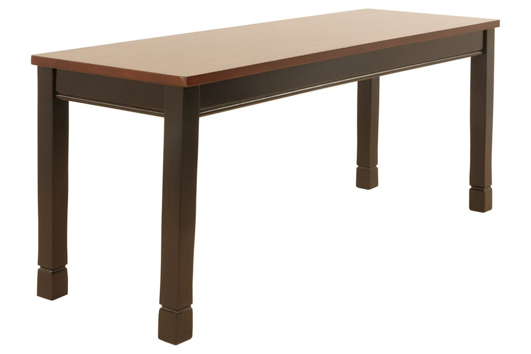 Owingsville Black/Brown Dining Bench - Lara Furniture