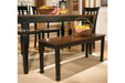 Owingsville Black/Brown Dining Bench - Lara Furniture