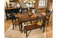 Owingsville Black/Brown Dining Bench - Lara Furniture