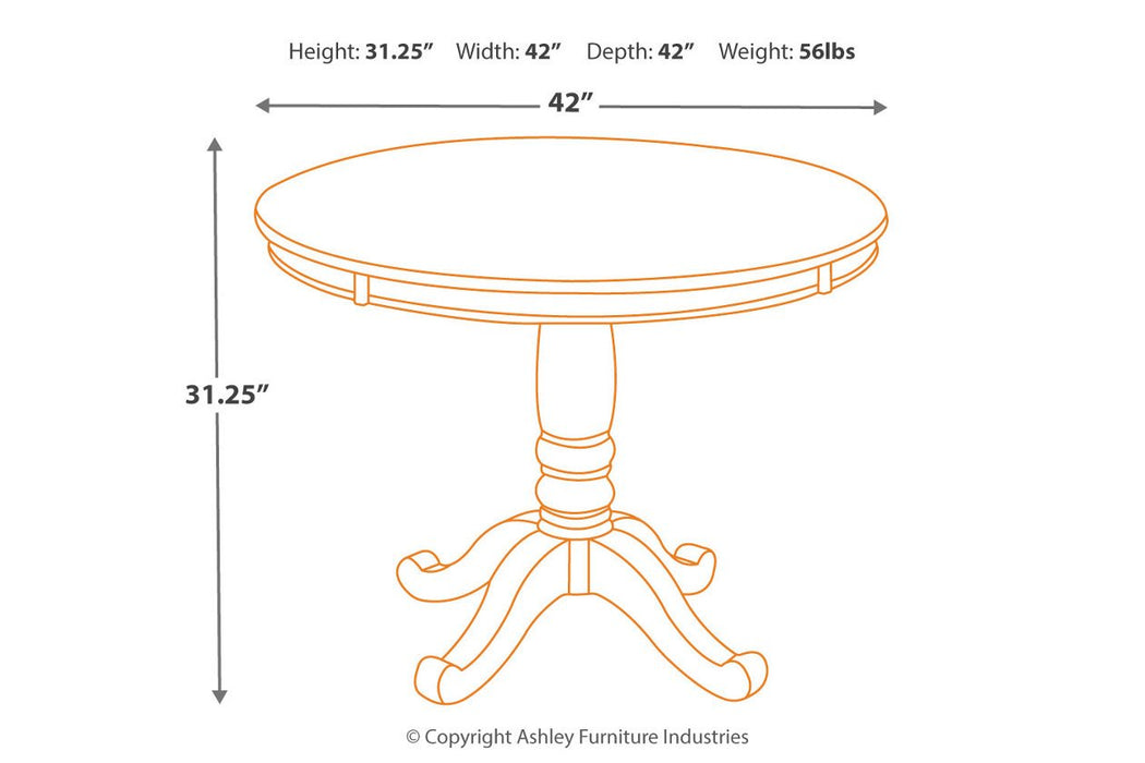 Whitesburg Cottage White Dining Table Base - Lara Furniture