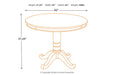 Whitesburg Cottage White Dining Table Base - Lara Furniture